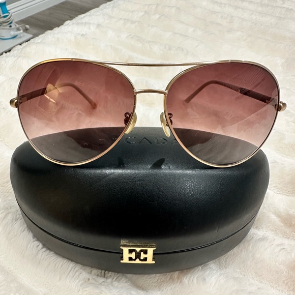 Escada Accessories - Escada Aviator Sunglasses with Gradient Pink Lenses -